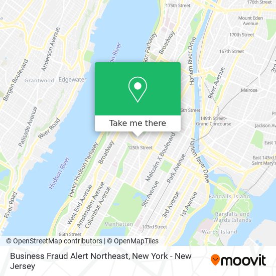 Business Fraud Alert Northeast map