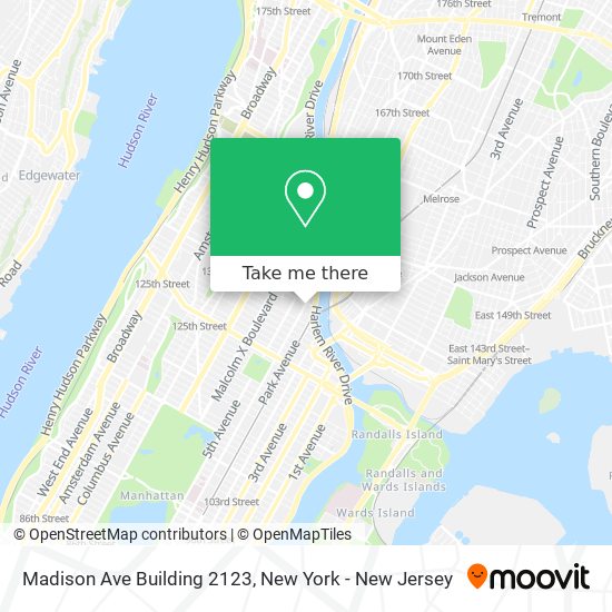 Madison Ave Building 2123 map