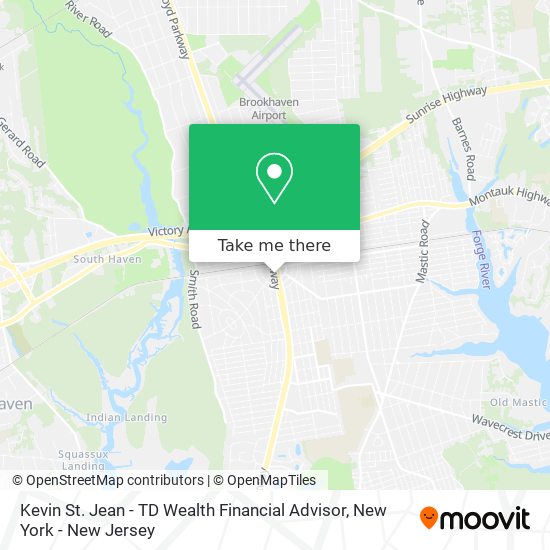 Mapa de Kevin St. Jean - TD Wealth Financial Advisor