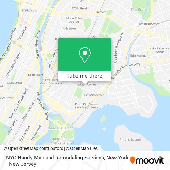 NYC Handy-Man and Remodeling Services map