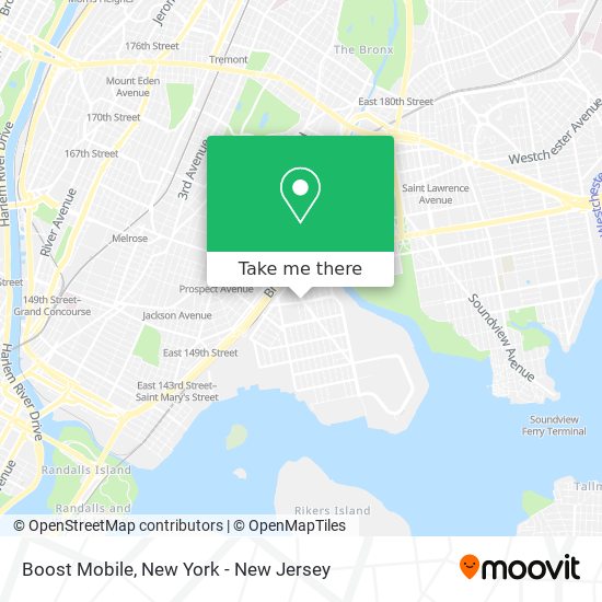 Mapa de Boost Mobile