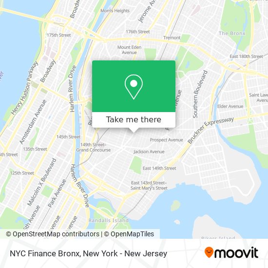 NYC Finance Bronx map