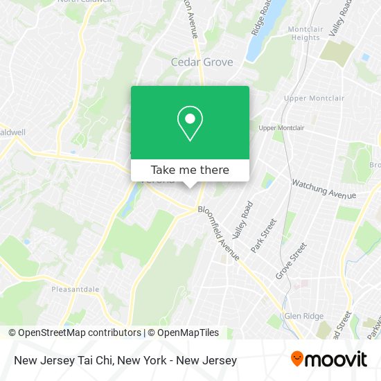 New Jersey Tai Chi map