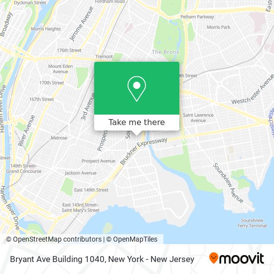 Mapa de Bryant Ave Building 1040