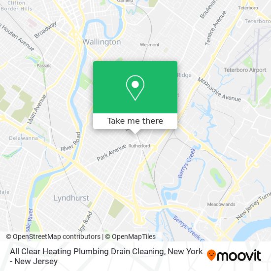 All Clear Heating Plumbing Drain Cleaning map