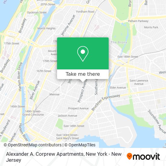 Alexander A. Corprew Apartments map