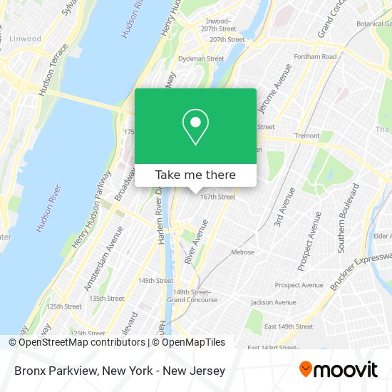 Bronx Parkview map