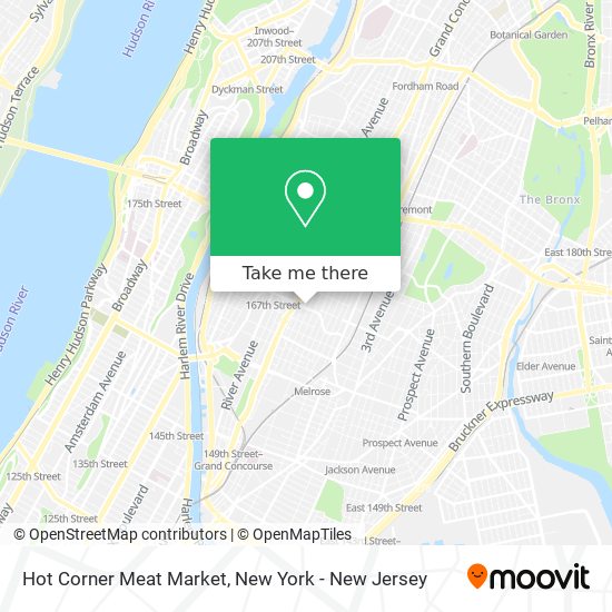 Mapa de Hot Corner Meat Market