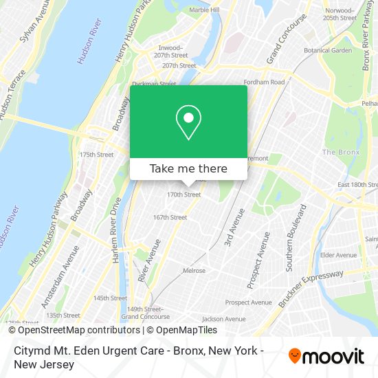 Mapa de Citymd Mt. Eden Urgent Care - Bronx