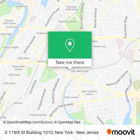 E 178th St Building 1010 map