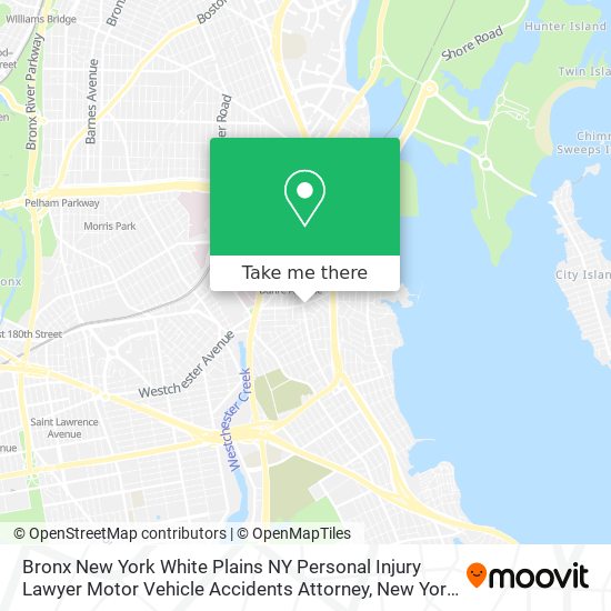 Bronx New York White Plains NY Personal Injury Lawyer Motor Vehicle Accidents Attorney map