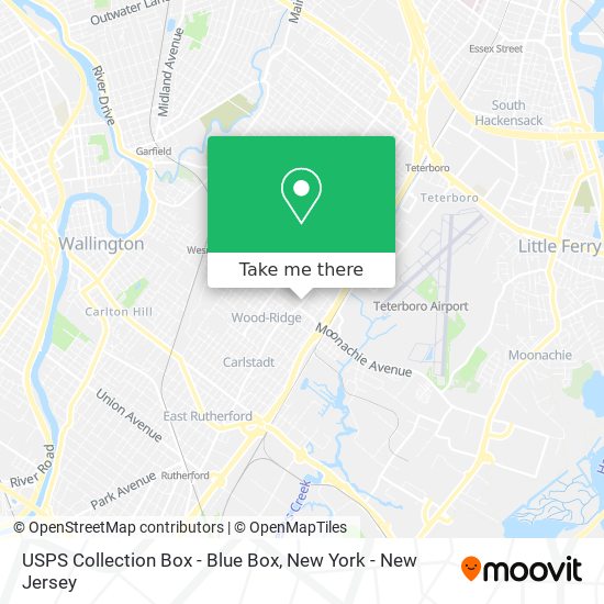 USPS Collection Box - Blue Box map