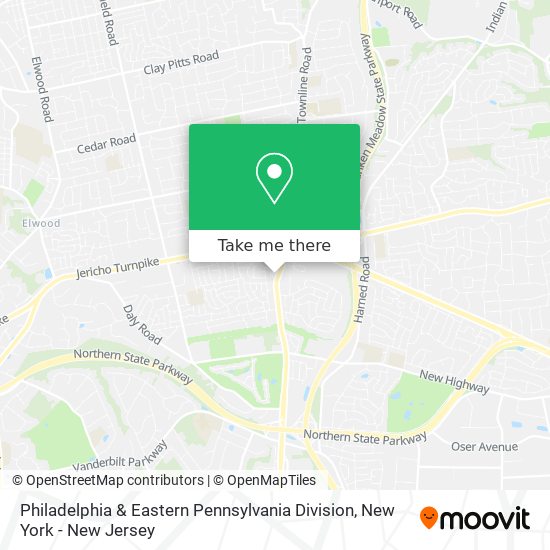 Mapa de Philadelphia & Eastern Pennsylvania Division