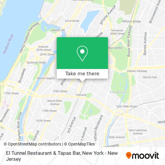 El Tunnel Restaurant & Tapas Bar map