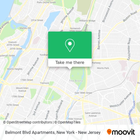 Belmont Blvd Apartments map