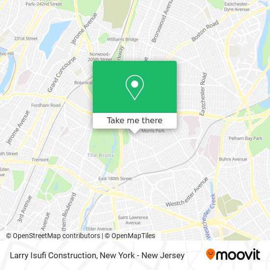Mapa de Larry Isufi Construction