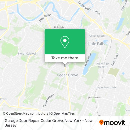 Mapa de Garage Door Repair Cedar Grove