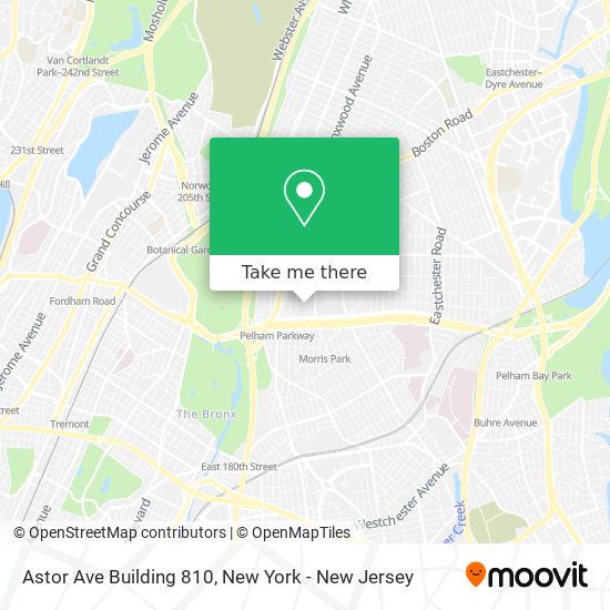 Mapa de Astor Ave Building 810