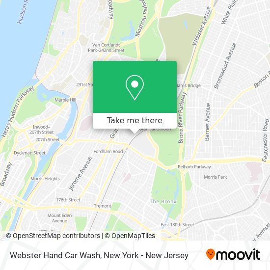 Webster Hand Car Wash map