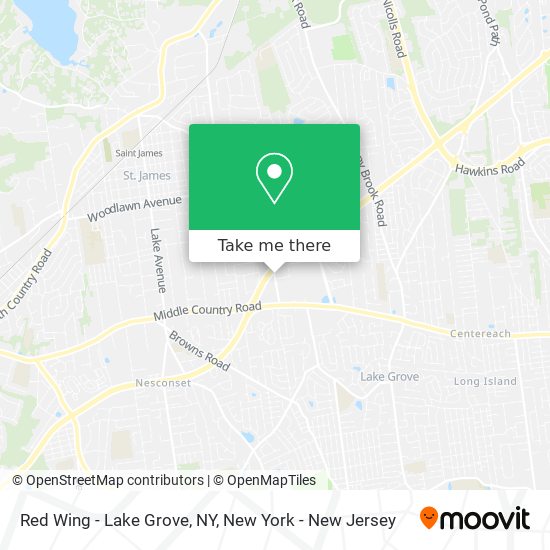 Red Wing - Lake Grove, NY map