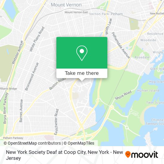 New York Society Deaf at Coop City map