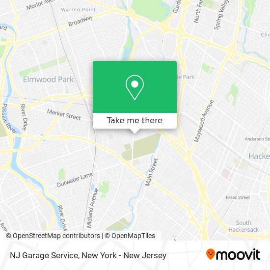 NJ Garage Service map