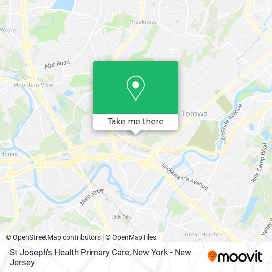St Joseph's Health Primary Care map