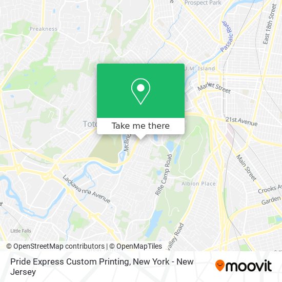 Pride Express Custom Printing map