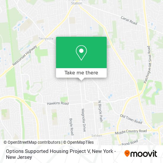 Options Supported Housing Project V map