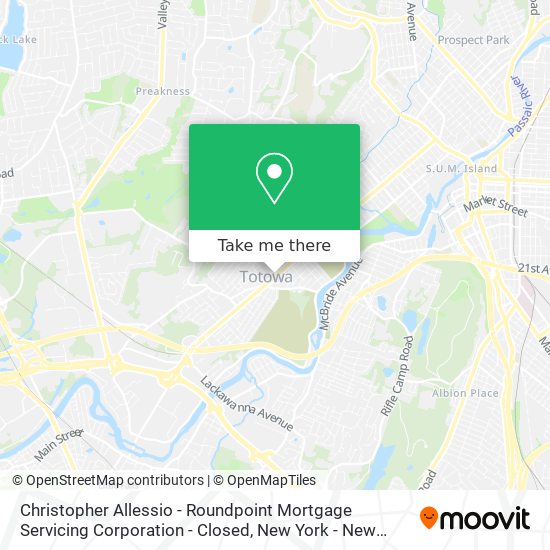 Mapa de Christopher Allessio - Roundpoint Mortgage Servicing Corporation - Closed