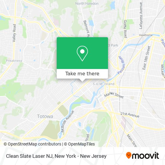 Mapa de Clean Slate Laser NJ