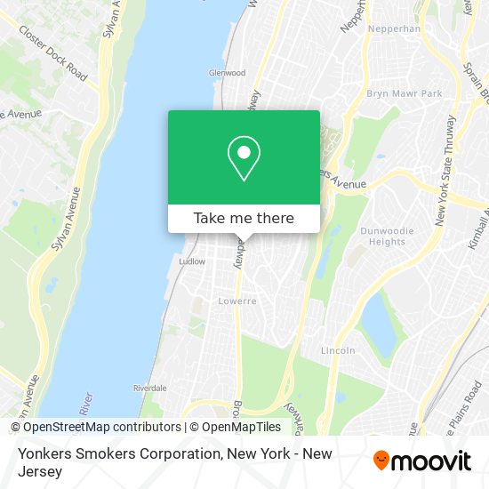 Yonkers Smokers Corporation map