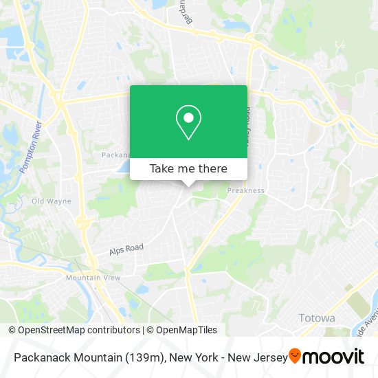 Packanack Mountain (139m) map
