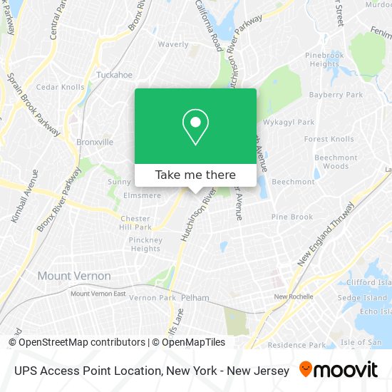 UPS Access Point Location map