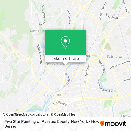 Mapa de Five Star Painting of Passaic County