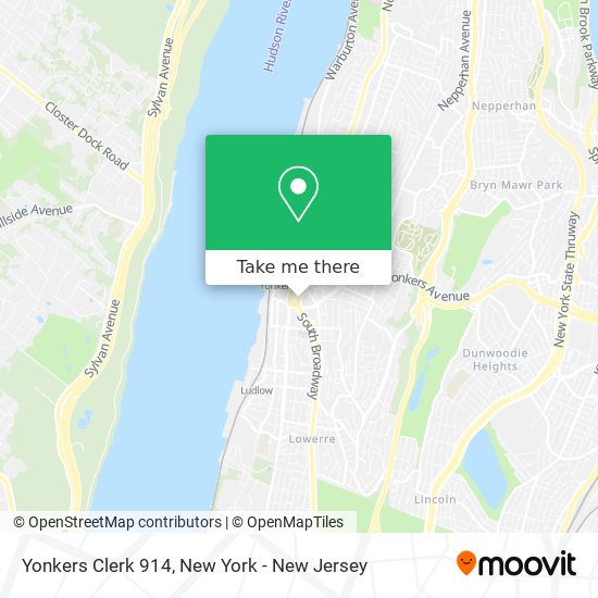 Yonkers Clerk 914 map