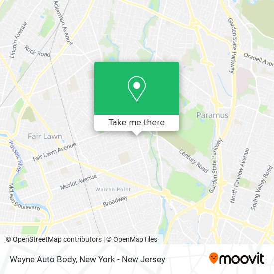 Wayne Auto Body map