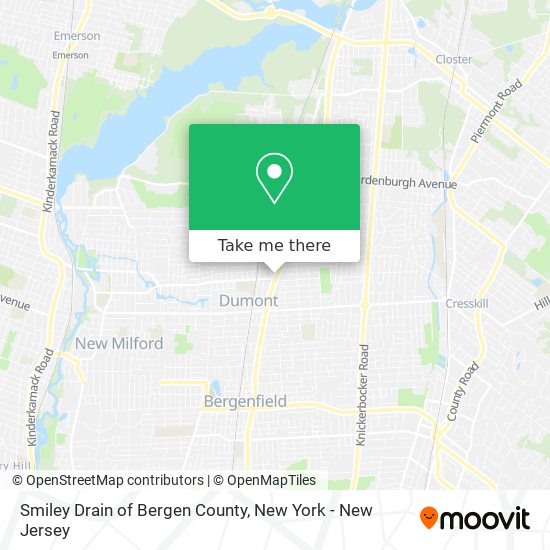 Smiley Drain of Bergen County map