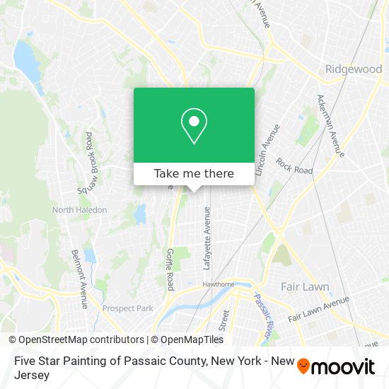 Mapa de Five Star Painting of Passaic County