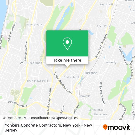 Yonkers Concrete Contractors map