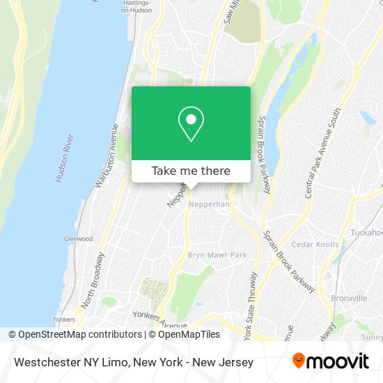 Westchester NY Limo map