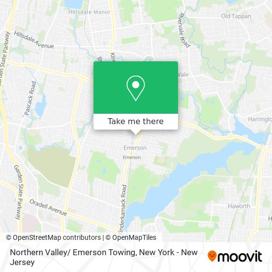 Northern Valley/ Emerson Towing map