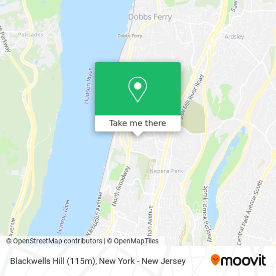 Blackwells Hill (115m) map