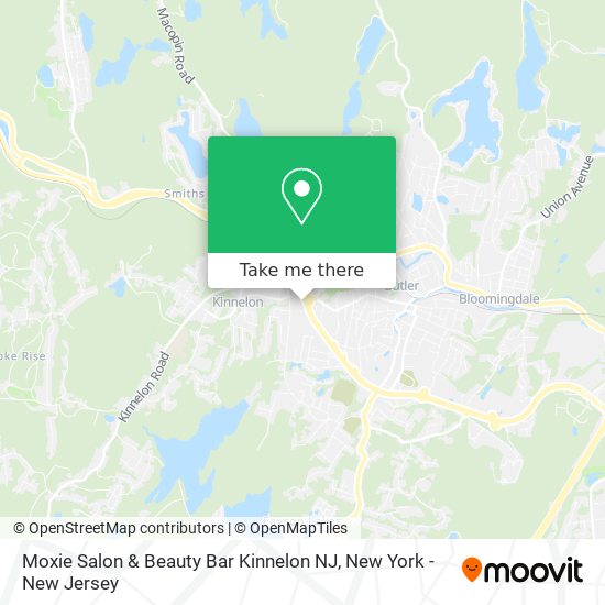Moxie Salon & Beauty Bar Kinnelon NJ map