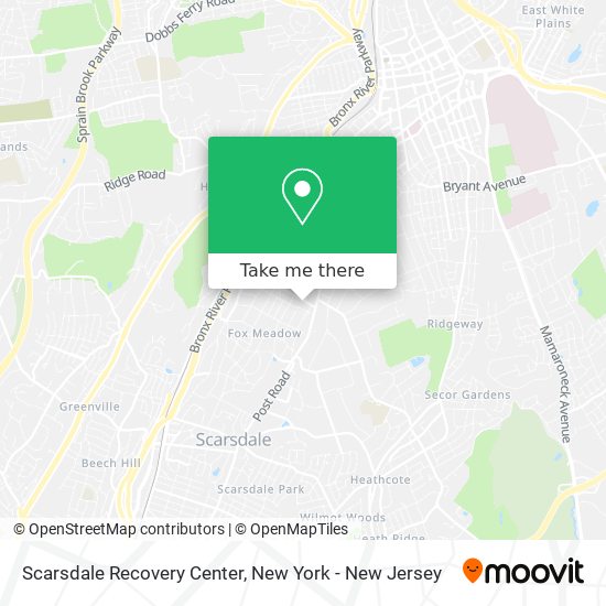 Mapa de Scarsdale Recovery Center