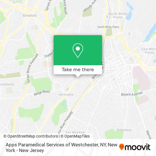 Apps Paramedical Services of Westchester, NY map