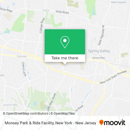 Monsey Park & Ride Facility map