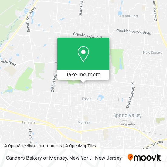 Sanders Bakery of Monsey map