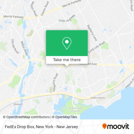 FedEx Drop Box map