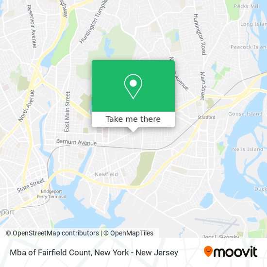 Mba of Fairfield Count map
